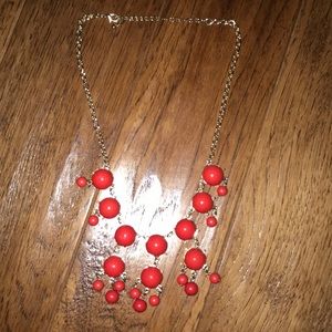 Red round beaded costume jewelry